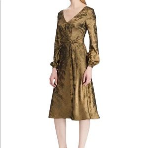 Lauren Ralph Lauren Gold Midi Dress
